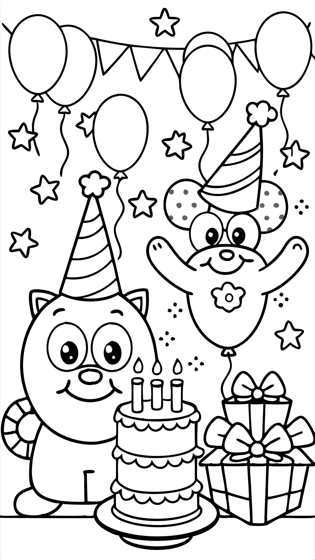 Bluey Coloring Pages Cumpleaños